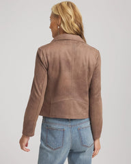 Chico's | Suede Moto Jacket/ Dried Mushroom
