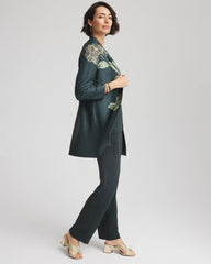 Chico's | Travelers™ Collection Artisanal Crushed Reversible Jacket/ Darkest Spruce