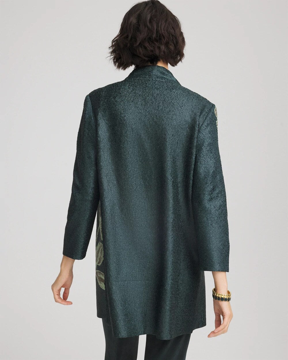 Chico's | Travelers™ Collection Artisanal Crushed Reversible Jacket/ Darkest Spruce