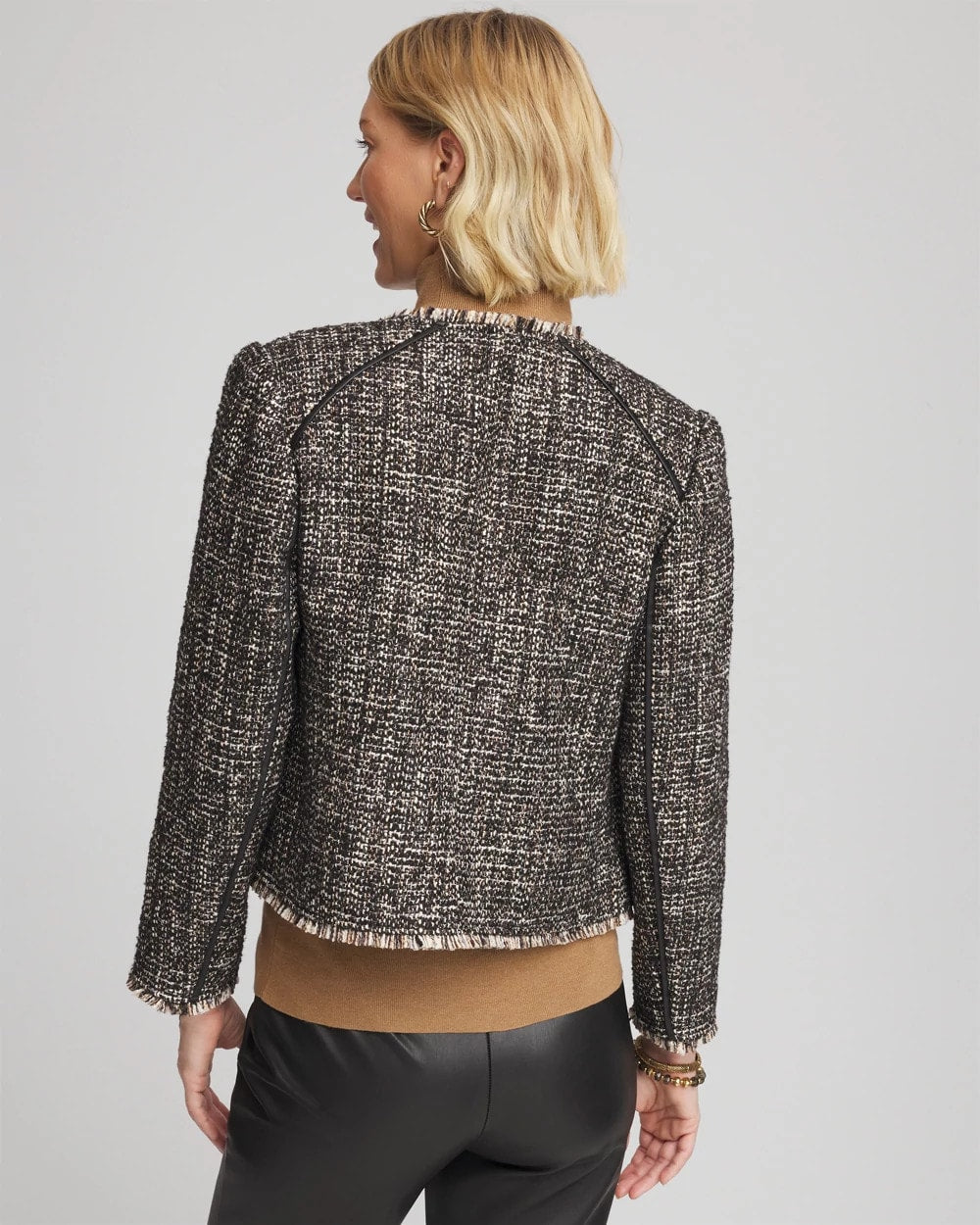 Chico's | Tweed Mix Moto Jacket/ Black