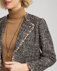 Chico's | Tweed Mix Moto Jacket/ Black