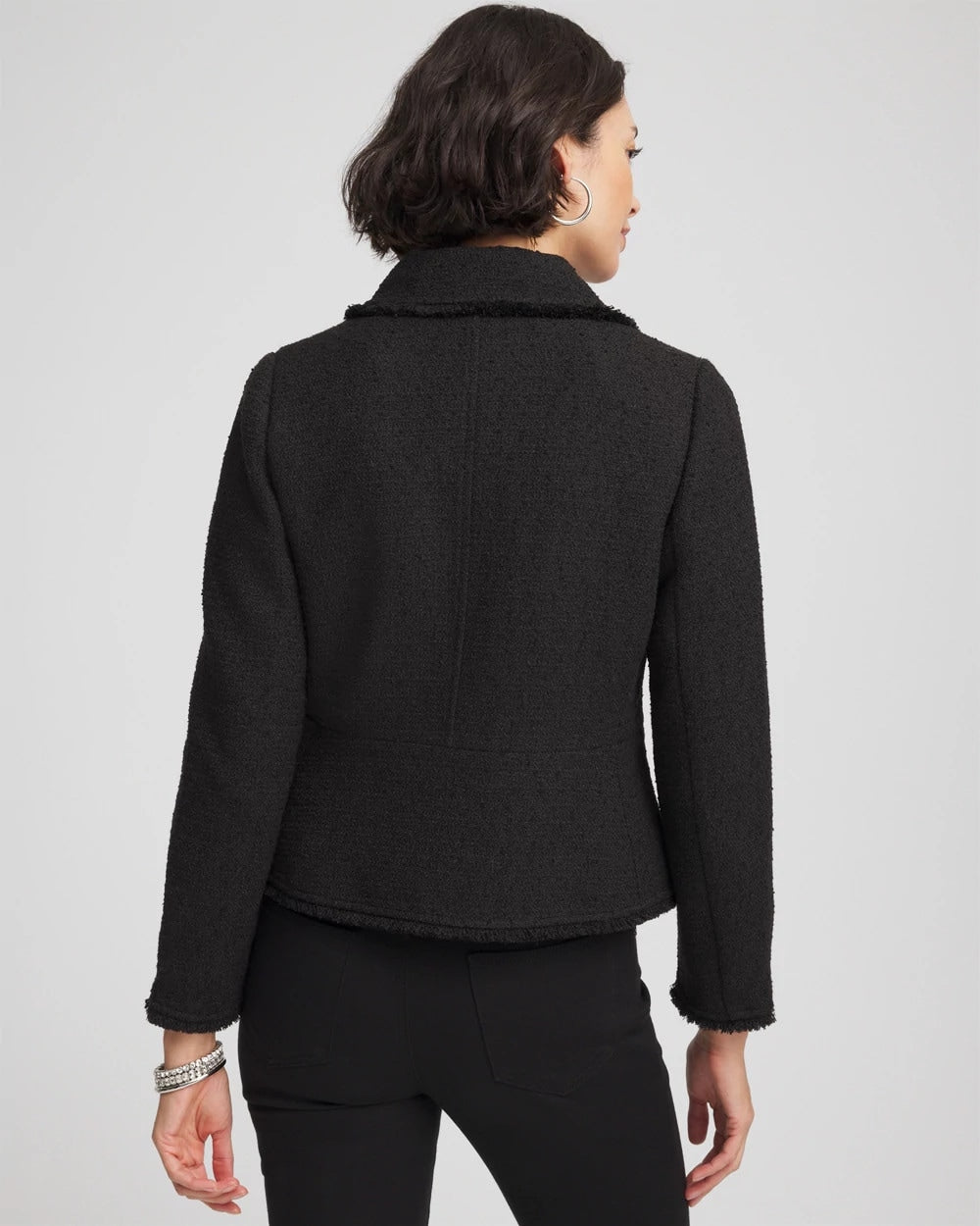 Chico's | Bouclé Peplum Jacket/ Black
