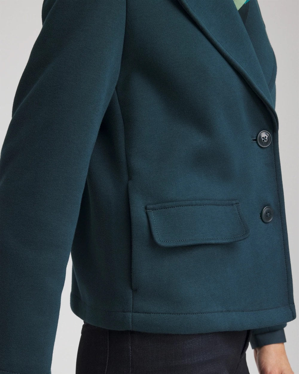 Chico's | Plush Knit Blazer/ Teal Shadow
