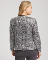 Chico's | Travelers™ Collection Refined Sequins Netted Jacket/ Serene Gray