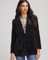 Chico's | Velvet Shawl Collar Blazer/ Black