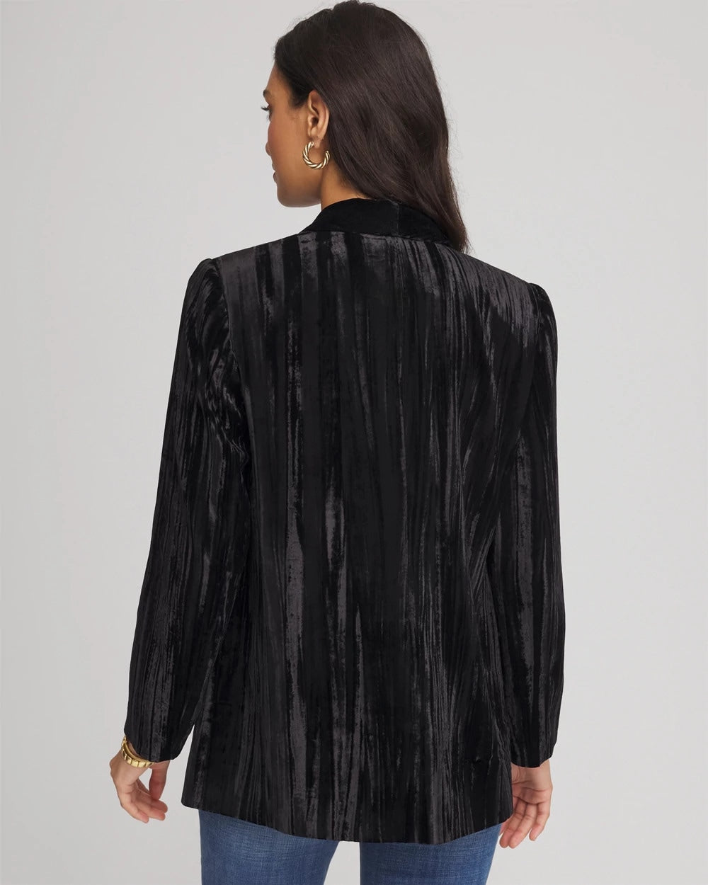 Chico's | Velvet Shawl Collar Blazer/ Black
