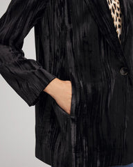 Chico's | Velvet Shawl Collar Blazer/ Black
