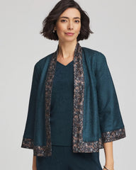 Chico's | Travelers™ Collection Crystal Crushed Reversible Jacket/ Teal Shadow