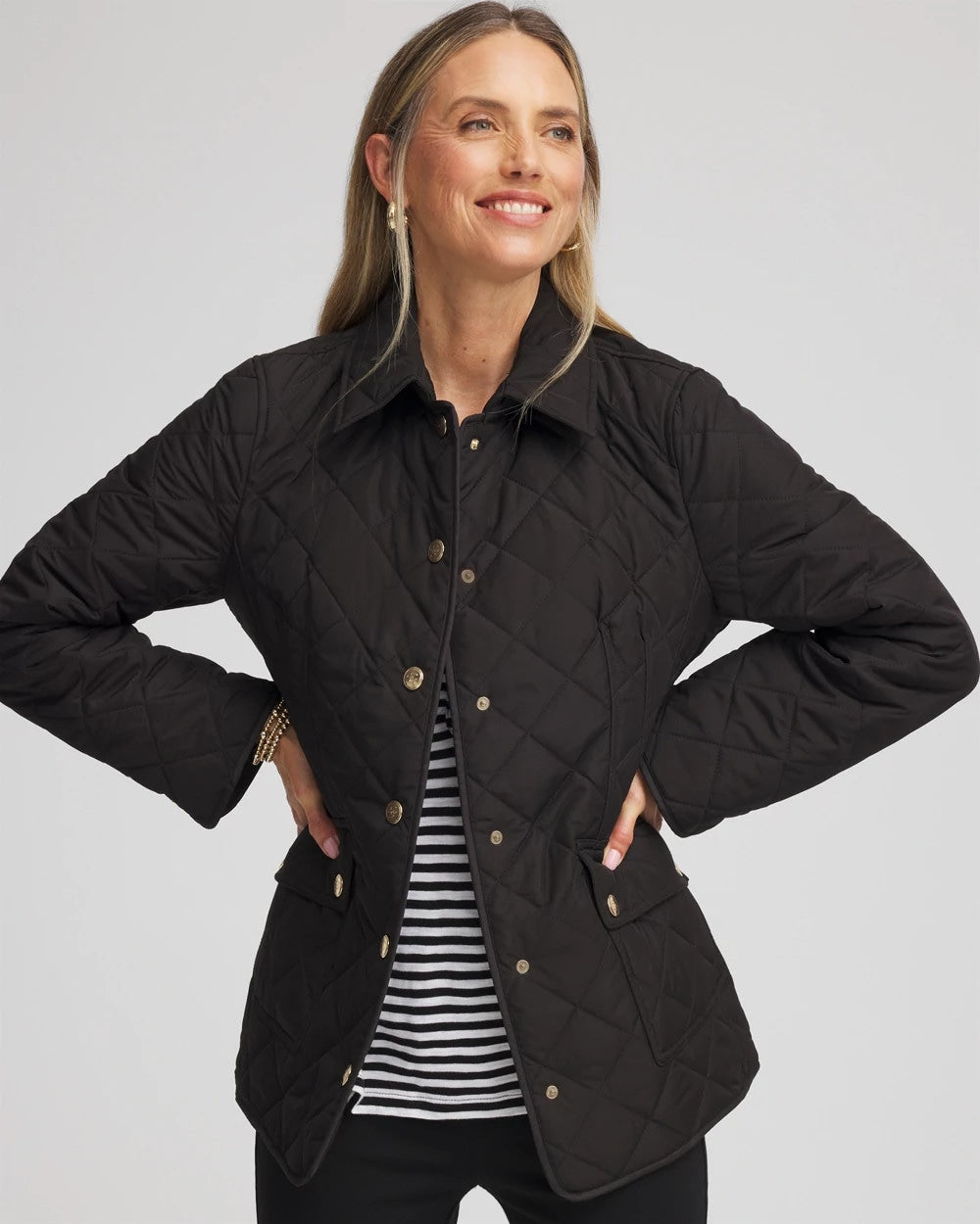 Chico's | Quilted Barn Jacket/ Black
