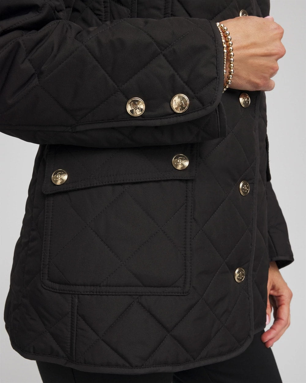Chico's | Quilted Barn Jacket/ Black