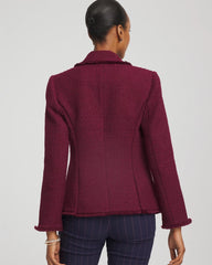 Chico's | Tweed Fringe Blazer/ Deep Chianti