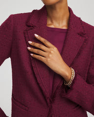 Chico's | Tweed Fringe Blazer/ Deep Chianti