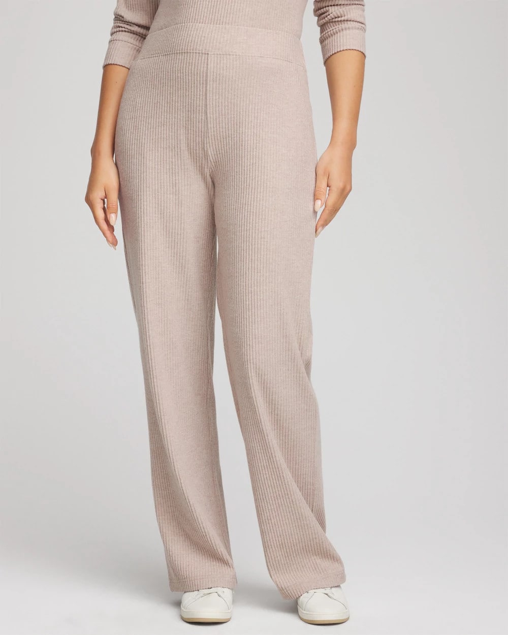 Chico's | Zenergy® Brushed Ribbed Pants/ Light Taupe Heather