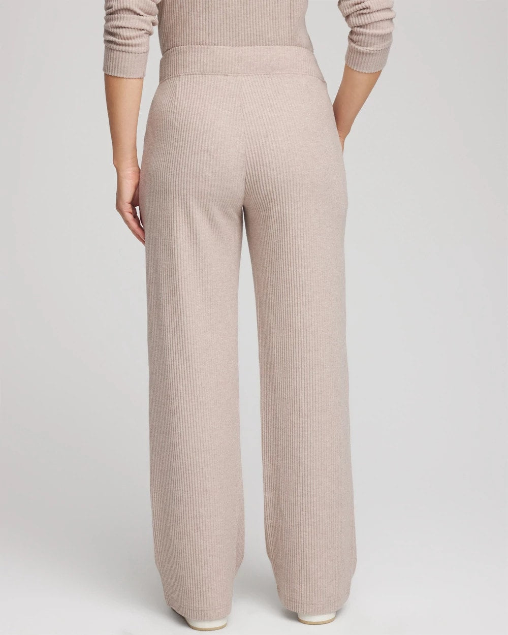 Chico's | Zenergy® Brushed Ribbed Pants/ Light Taupe Heather