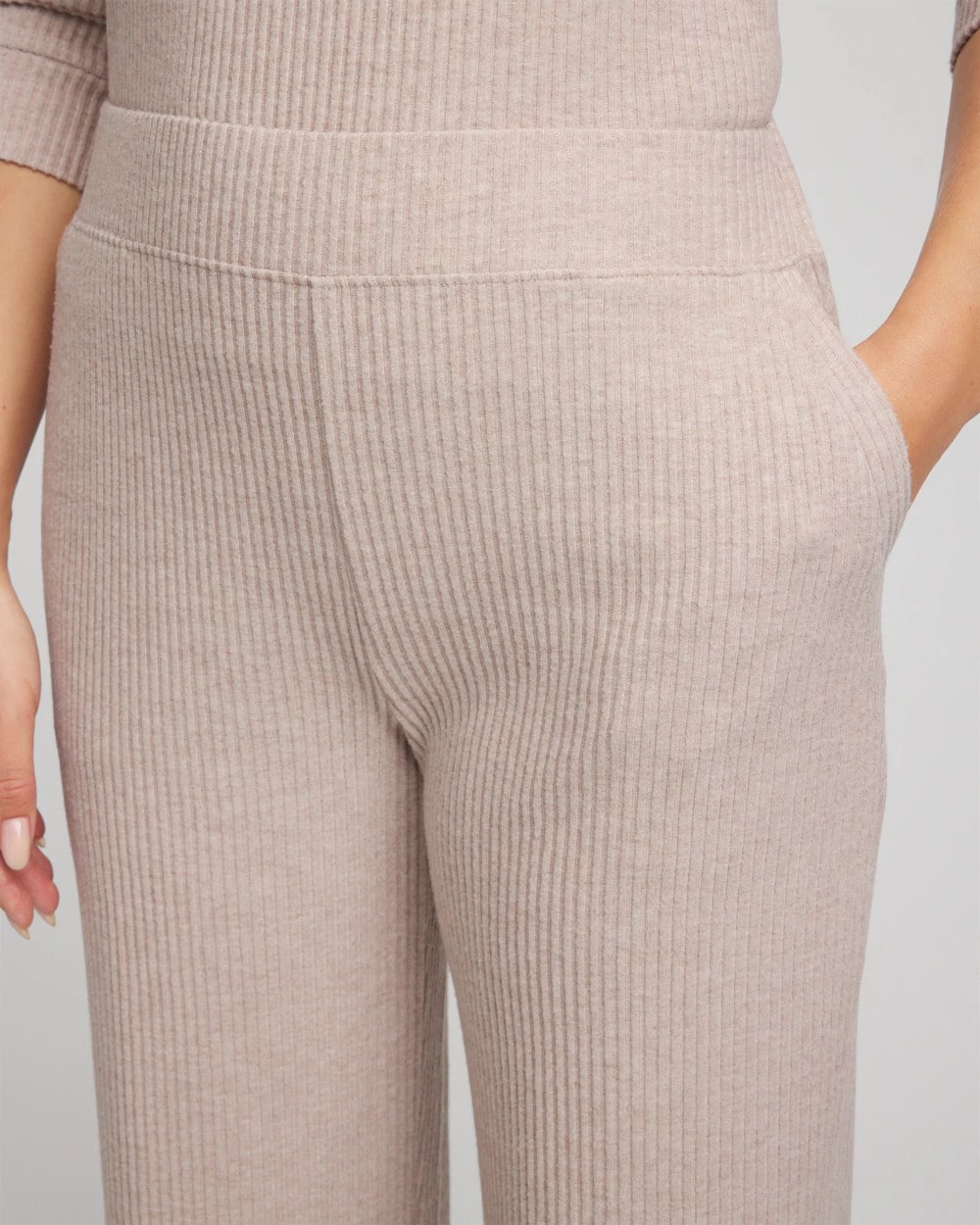 Chico's | Zenergy® Brushed Ribbed Pants/ Light Taupe Heather