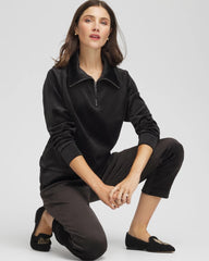 Chico's | Zenergy® Velour Pullover/ Black