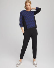 Chico's | Zenergy® Jacquard Bungee Top/ Dark Harbor