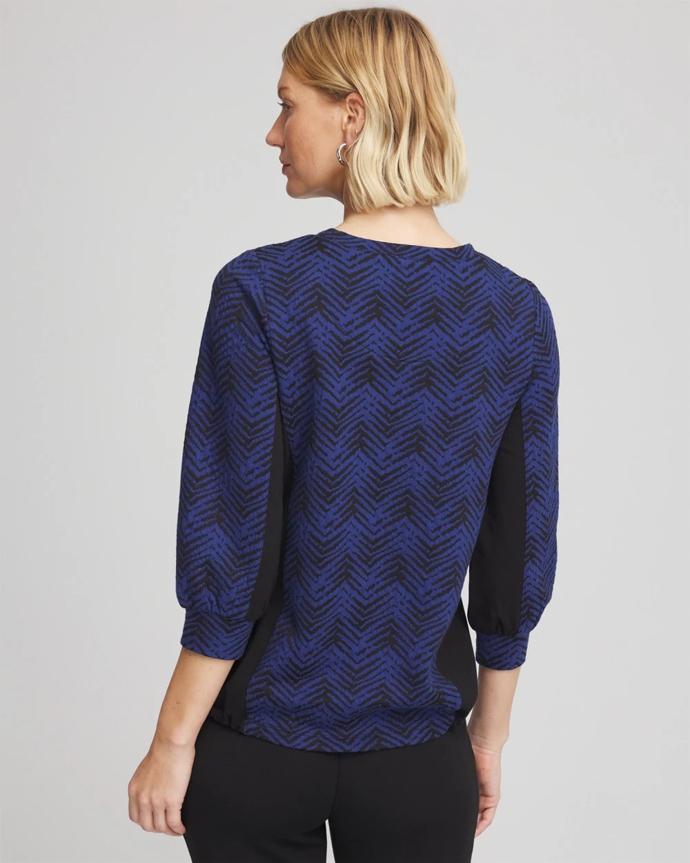 Chico's | Zenergy® Jacquard Bungee Top/ Dark Harbor