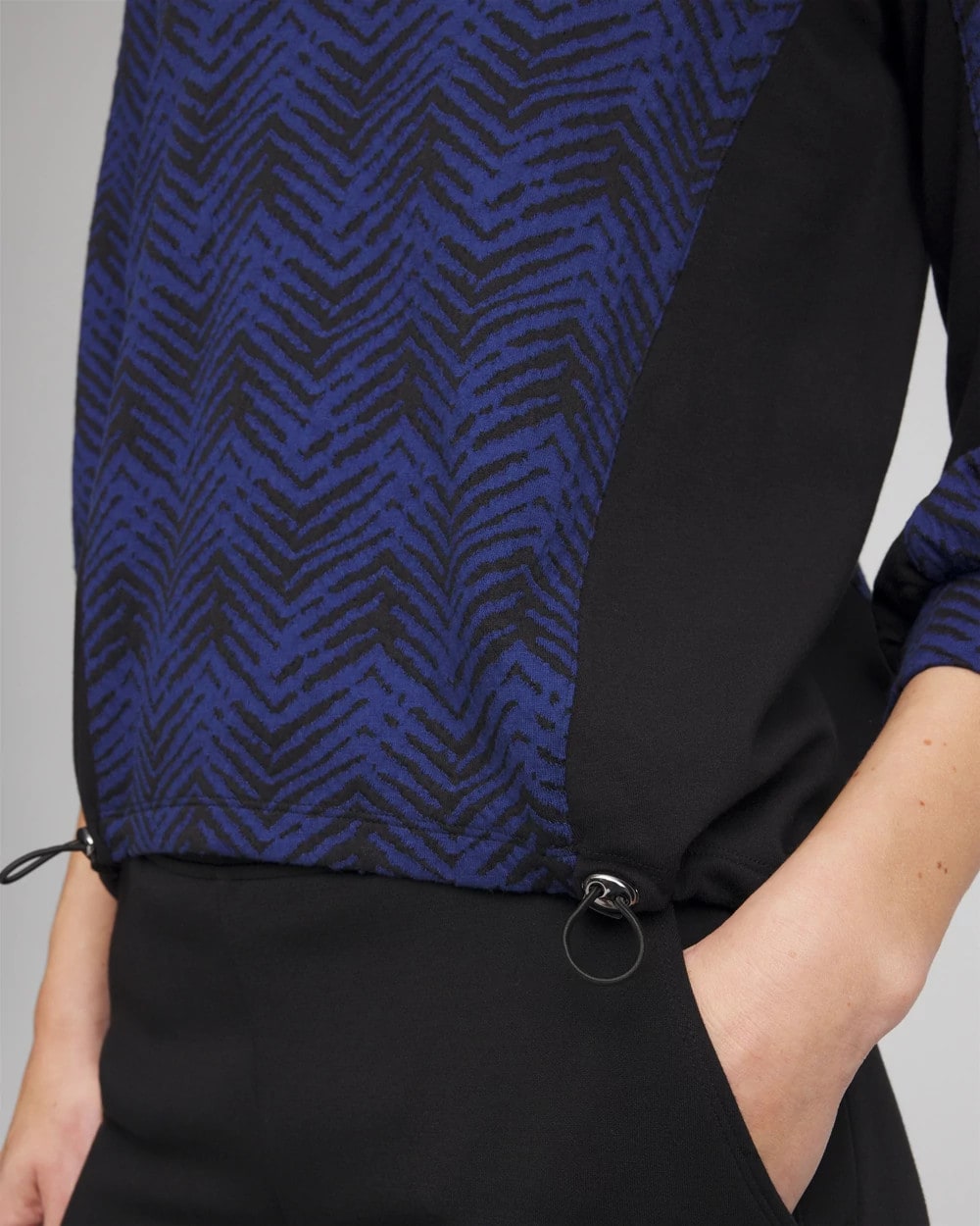 Chico's | Zenergy® Jacquard Bungee Top/ Dark Harbor