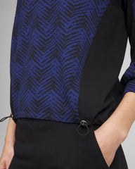 Chico's | Zenergy® Jacquard Bungee Top/ Dark Harbor