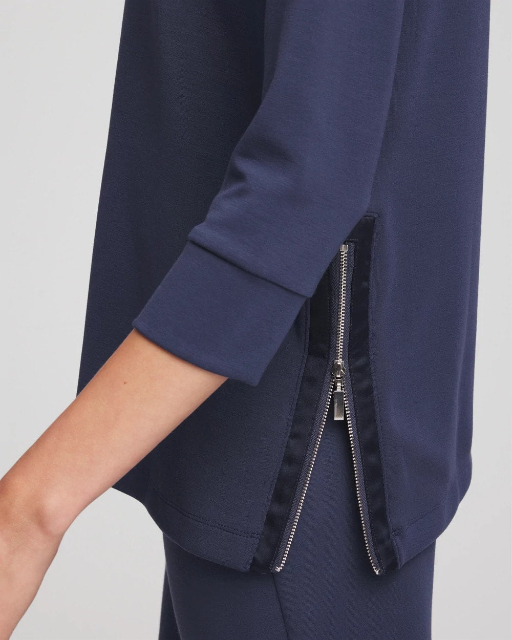 Chico's | Zenergy® Satin-Trim Tunic/ Passport Blue