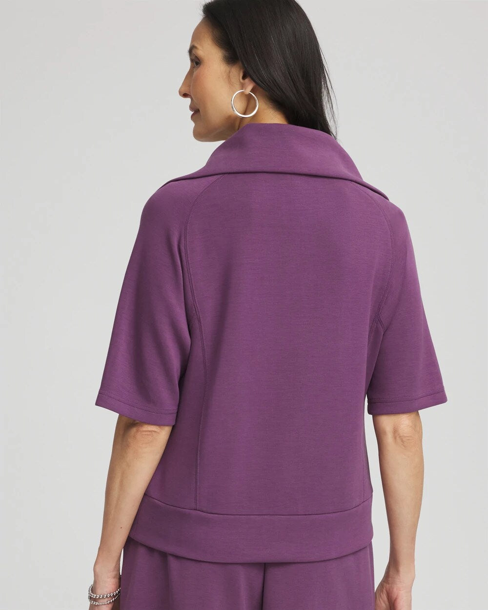 Chico's | Zenergy® Soft Half-Zip Top/ Washed Grape