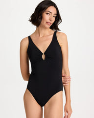 Chico's | Gottex Beyond Time V-Neck One-Piece Swimsuit/ Black