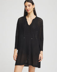 Chico's | Chico's Tie-Front Beach Swimsuit Cover-Up/ Black