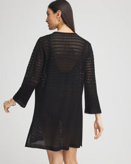Chico's | Chico's Tie-Front Beach Swimsuit Cover-Up/ Black
