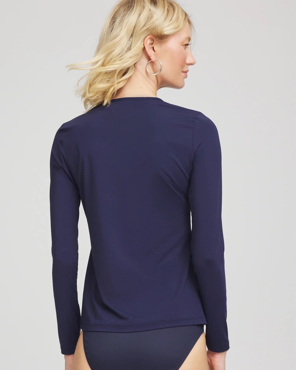 Chico's | Gottex Long-Sleeve Swim Shirt/ Navy