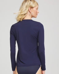Chico's | Gottex Long-Sleeve Swim Shirt/ Navy