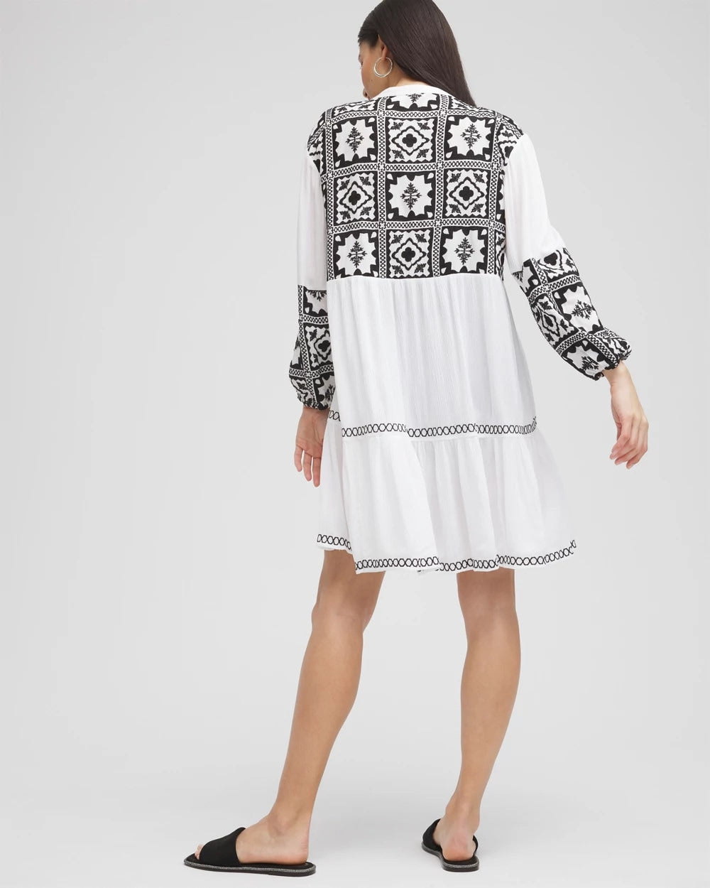 Chico's | Eyelet Swim Dress Coverup/ Alabaster