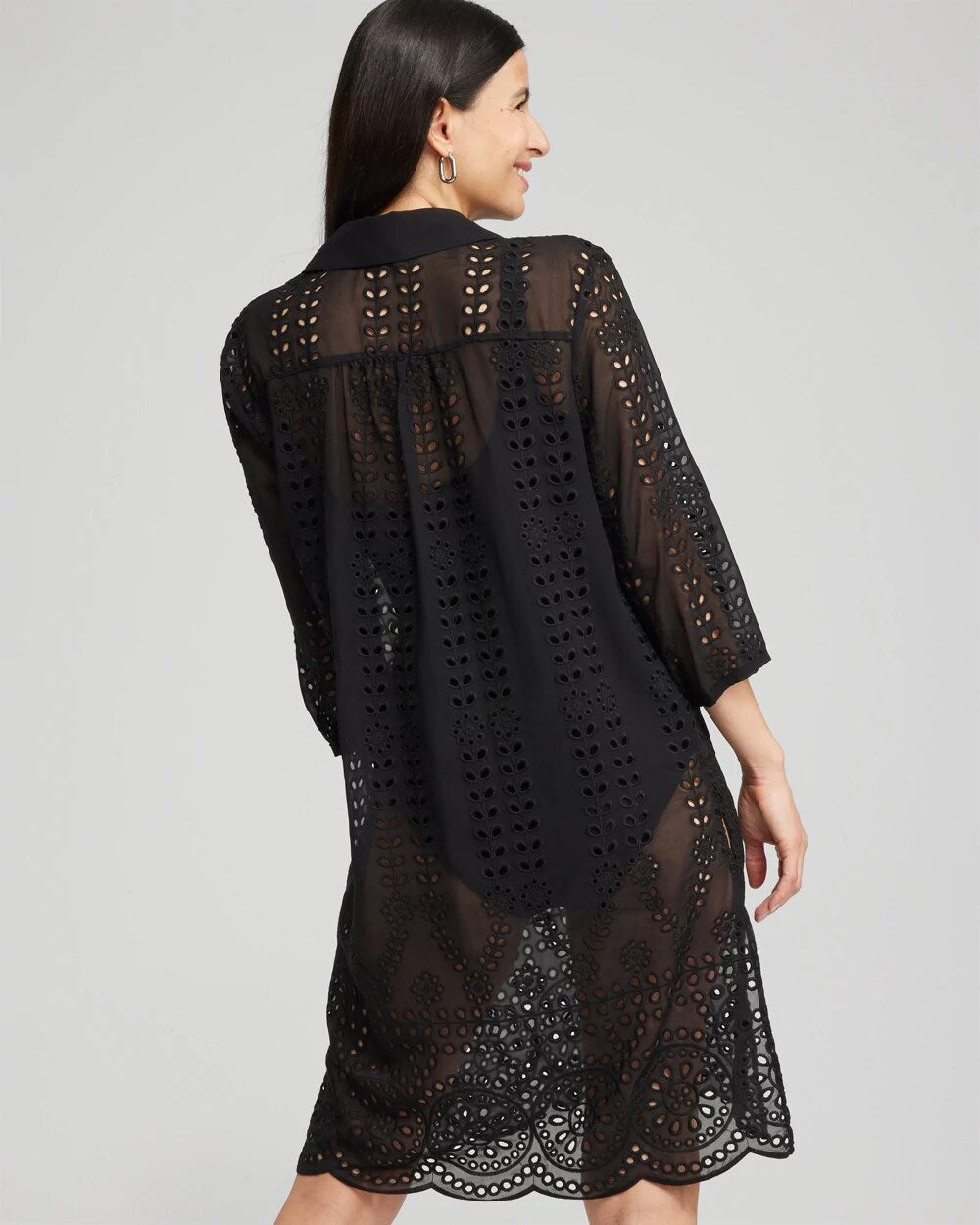 Chico's | Shirt Dress Swim Coverup/ Black