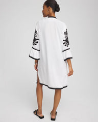 Chico's | Embroidered Beach Swimsuit Cover Up/ Alabaster