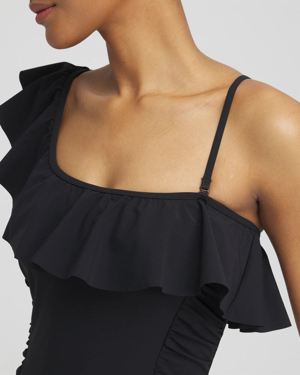 Chico's | Gottex One Shoulder One Piece Swimsuit/ Black