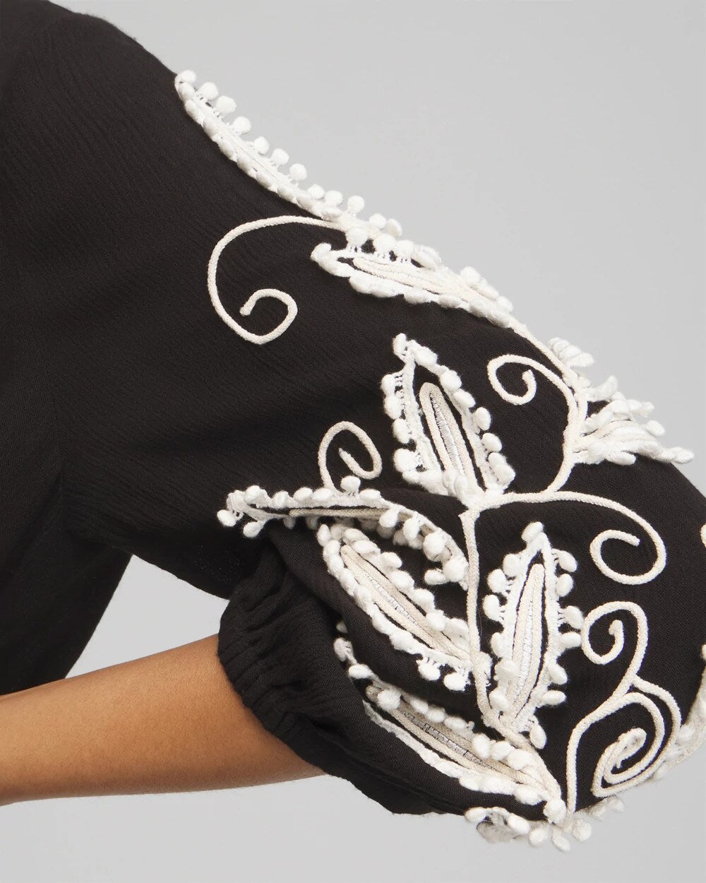 Chico's | Embroidered Coverup Dress/ Black