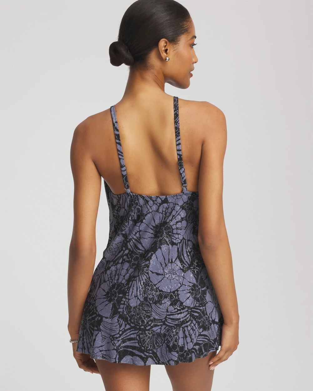 Chico's | Magicsuit® Shell Beach Parker Swim Dress/ Black/Multi