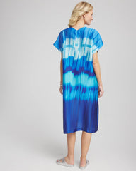 Chico's | Gottex Golden Hour V-Neck Dress Cover-Up/ Blue Multi