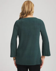 Chico's | Travelers™ Artisanal Boatneck Tunic/ Darkest Spruce