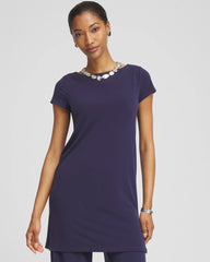 Chico's | Travelers™ Knit Tunic/ Passport Blue