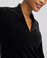 Chico's | Travelers™ Velvet V-Neck Kimono Sleeve Top/ Travelers Black