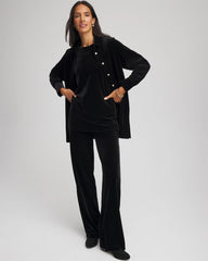 Chico's | Travelers™ Velvet Button-Down Shirt/ Travelers Black