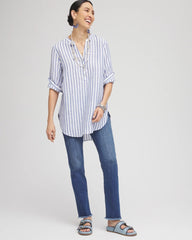 Chico's | No Iron™ Linen Tunic/ Indigo