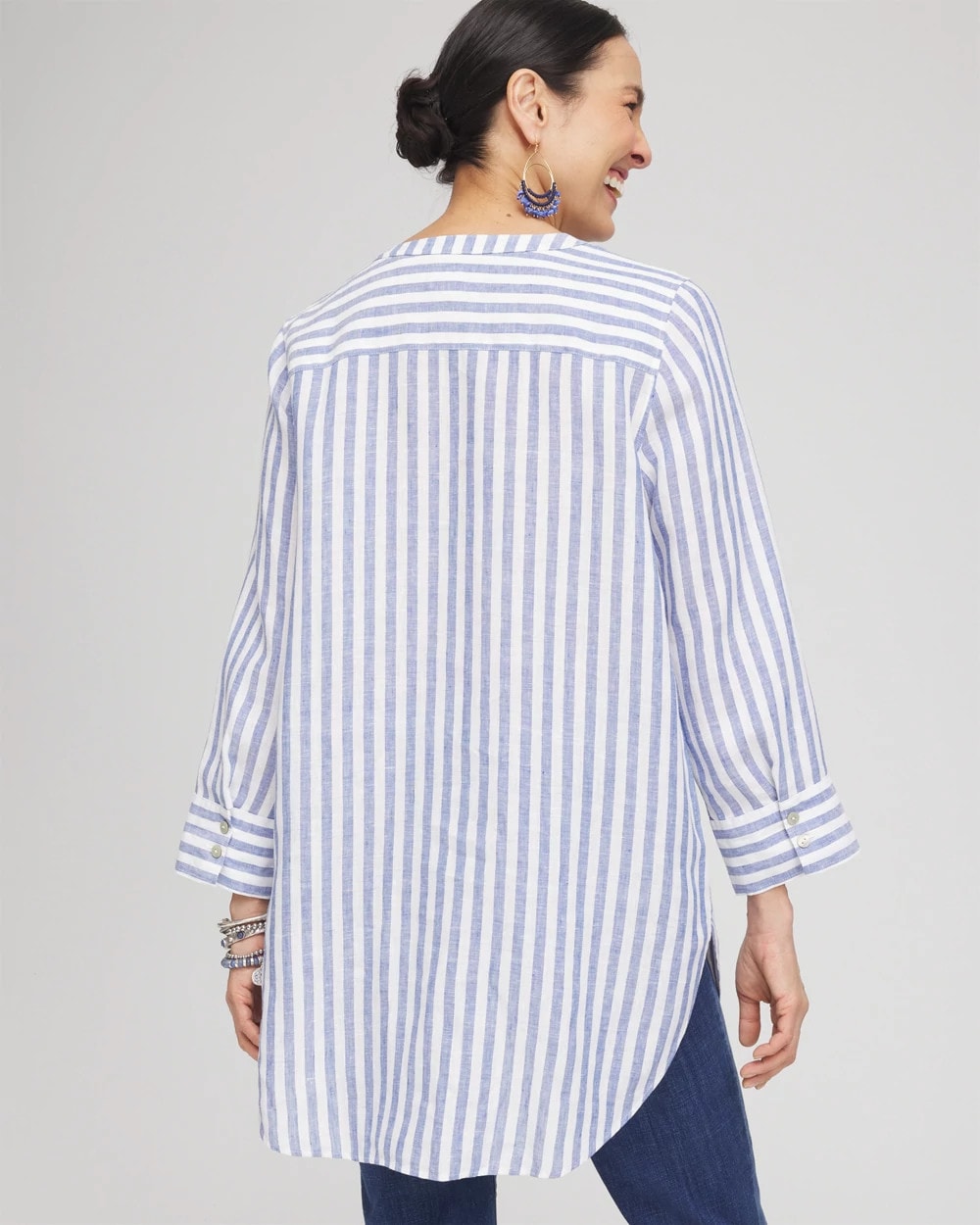 Chico's | No Iron™ Linen Tunic/ Indigo