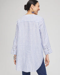 Chico's | No Iron™ Linen Tunic/ Indigo