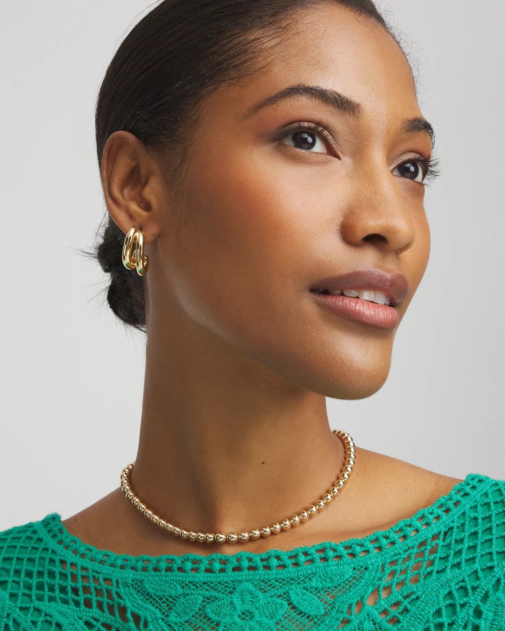 Chico's | Golden Beaded Necklace/ Gold