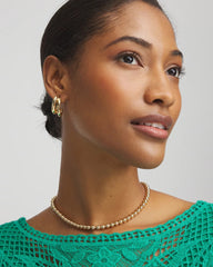 Chico's | Golden Beaded Necklace/ Gold