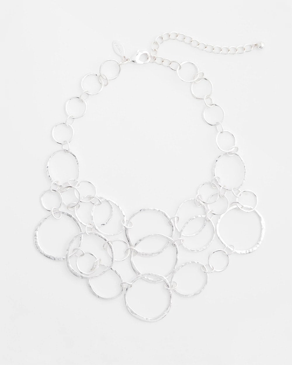 Chico's | Short Silvertone Multi-Strand Link Necklace/ Silver