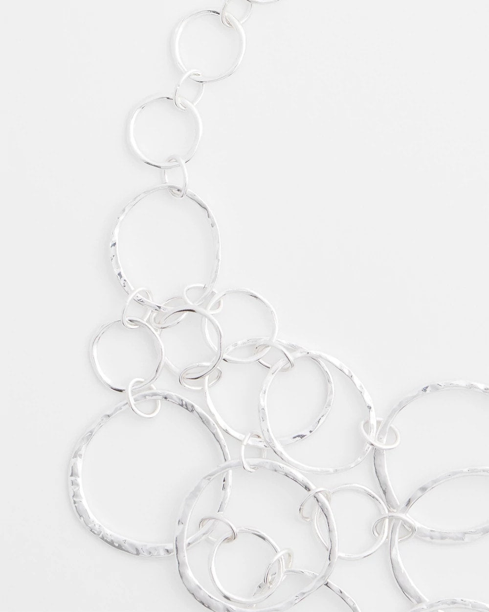 Chico's | Short Silvertone Multi-Strand Link Necklace/ Silver