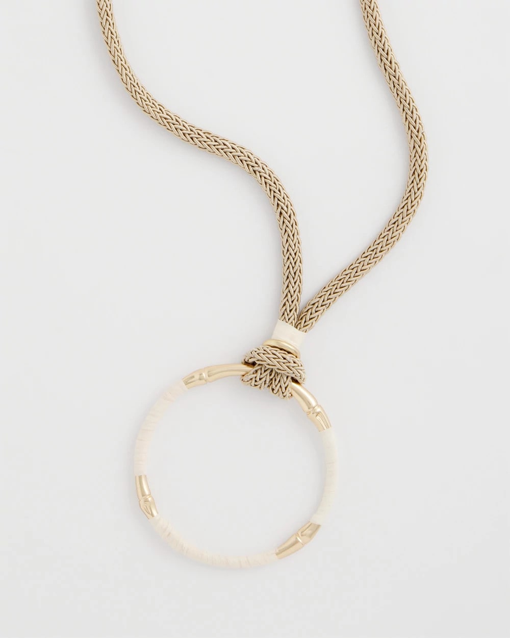 Chico's | Large Open Pendant Necklace/ Neutral